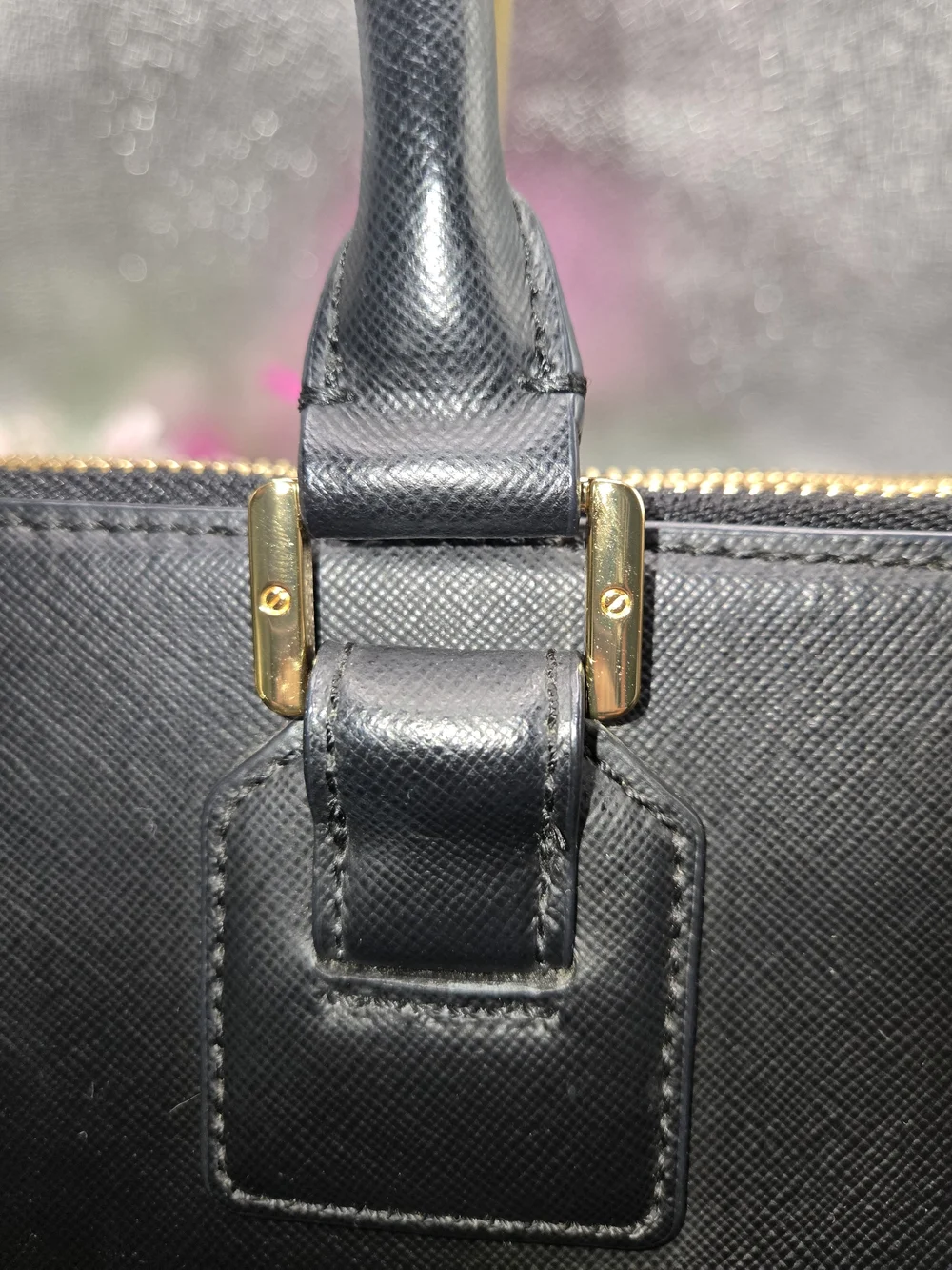 Authentic Tory Burch Robinson Black Saffiano Leather Dbl Zip Satchel Crossbody